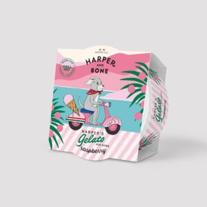 Caja de helados Harper and Bone sabor frambuesa para perros y gatos