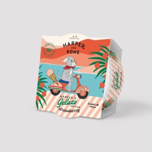 Caja de helados Harper and Bone sabor fresa para perros y gatos