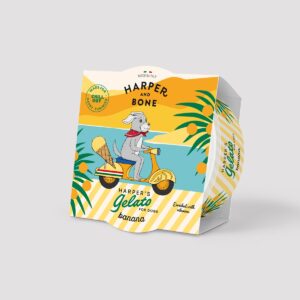 Caja de helados Harper and Bone sabor platano para perros y gatos