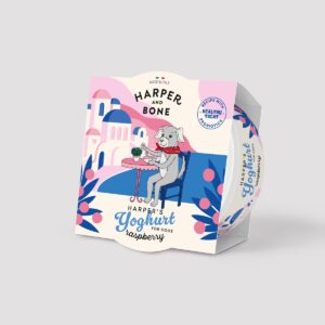 Caja de yogures Harper and Bone sabor frambuesa para perros y gatos