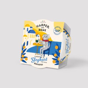 Caja de yogures Harper and Bone sabor platano para perros y gatos